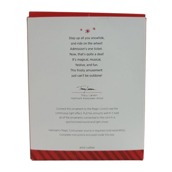 Hallmark Snow Fun Ferris Wheel Christmas Ornament Magic Cord Light Sound Motion - Picture 11 of 12